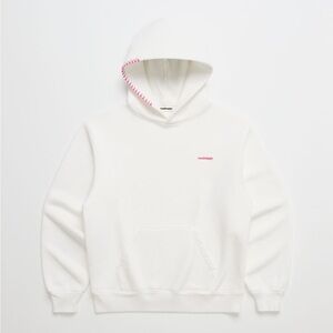 Madhappy White Hoodie with Pink Accents